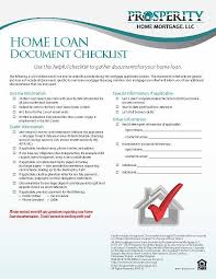 Home Loan Document Checklist Prosperity Home Mortgage Llc Home Mortgage Mortgage Loans Mortgage Checklist