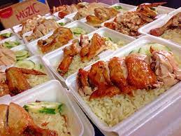 An aromatic combination of vibrant white and blue rice, infused with additional information: Nasi Ayam Ibu Home Facebook