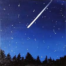 Night Sky Painting Falling Star Painting Art Lovers Etsy Night Sky Painting Sky Painting Star Painting
