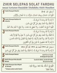 Berikut adalah bacaan doa selepas solat yang disusun sebagai panduan. Zikir Selepas Solat Ahmad Sanusi Husain Malaysia Facebook