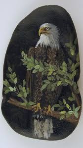 American Eagle Beautifully Painted On Stone Eagle Painting Rock Painting Designs Rock Painting Art