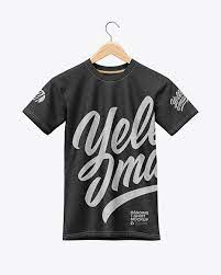 Download Heather Hanging T Shirt Mockup Front View In Apparel Mockups On Yellow Images Object Mockups