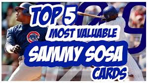Once the documentary is over sosa rookie cards should come back down some but still … The Top 5 Most Valuable Sammy Sosa Baseball Cards Youtube