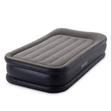 Intex Intex 64131w Twin Durabeam Deluxe Pillow Rest Air Mattress With Internal Pump Lowes Com Twin Air Mattress Air Mattress Intex