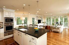 kitchen and living room open plan small