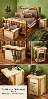 Natural Log Corral Bedroom Furniture Wild Wings By Lori Cabin Furniture Log Home Decorating Rustic Log Furniture