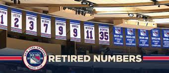 Newyork Rangers Retired Numbers New York Rangers Ranger New York