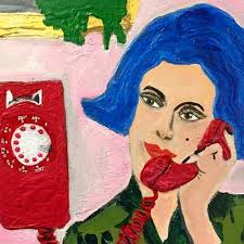 Vintage 1970's LADY CAROL of New York Electric Blue & Black Vertical and  Horizontal Striped Top and Skirt Set