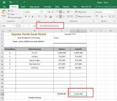 Click here to get file. Cara Membuat Nota Di Excel Download Suratresmi Com