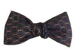 Bow Tie Navy Blue Rose Gold