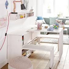 meuble de rangement avec bureaux et bancs escamotables noah blanc de chaux meuble rangement rangement enfant meuble rangement chambre