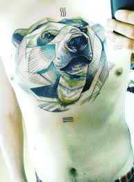 The polar bear is a mystical totem animal and a symbol of peace and tranquility. Geometric Polar Bear Tattoo By Peter Aurisch