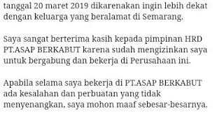 Sampaikan permohonan maaf anda ke perusahaan, . Contoh Surat Resign Karena Ingin Dekat Dengan Orang Tua Ruangdiary Com