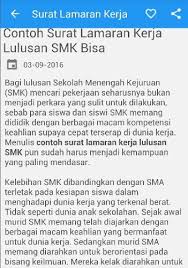 Berikut contoh surat lamaran kerja untuk fresh graduate setingkat sma dan smk yang baik dan benar sesuai dengan syarat dan format penulisan yang resmi. Surat Lamaran Kerja Yang Baik 3 0 Apk Androidappsapk Co