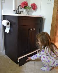 bathroom vanity with built in step