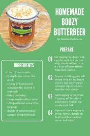 How To Make Homemade Boozy Butterbeer Butterbeer Recipe Butterbeer Homemade Butterbeer