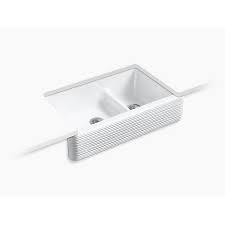 We did not find results for: Kohler 6349 0 Whitehaven 35 11 16 Inch Double Basin Farmhouse Cast Iron Kitchen Sink With Self Trimming Apron And