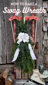 Country style curtains, country kitchen curtains. Diy Christmas Swag Wreath Canada Diy Fynes Designs