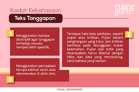 Bahasa Indonesia Kelas 9 Menelaah Kaidah Kebahasaan Teks Tangggapan