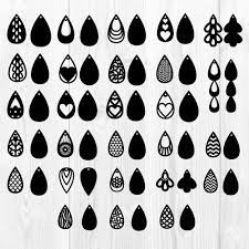 Download Teardrop Earrings Svg Png Dxf Eps Earring Template Cut Files
