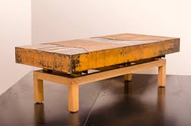 Hand Crafted Industrial Steel Coffee Table Metal Mix Graft Wood Base By Visual Metals Llc Custommade Com