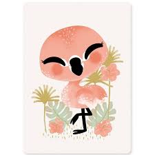 Carte A6 Les Animignons Le Flamant Rose Avec Images Art Sur Le Flamant Rose Flamant Rose Dessin Flamand Rose Dessin