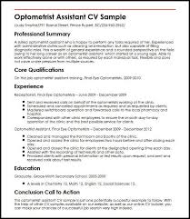 Use our automatic cv builder & get a higher paying job. Optometrist Assistant Cv Example Myperfectcv