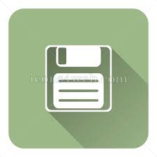 Save Flat Icon With Long Shadow Vector Webpage Icon Flat Icon Long Shadow Vector Icon Design