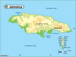 Jamaica Physical Map By Maps Com From Maps Com World S Largest Map Store Jamaica Montego Bay Jamaica Map