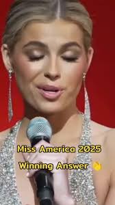Winning Answer from Alabama Miss America 2025