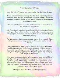 I looked upon the lord as i embraced my little one, he smiled and said to me, it is my will to be done. Rainbow Bridge Poem Digital Download Pet Loss Pet Sympathy Etsy