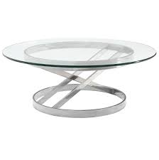 Contemporary chrome metal and tempered glass round side living room coffee table. Chrome Base Glass Top Mid Century Modern Coffee Table Moveis De Metal Moveis De Ferro Decoracao Aparador