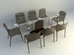 Dining table chair 7 pc set round glass top metal kitchen dining room seat $380. Glass Top Table Set 3d Model Free C4d Models