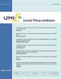 Melaksanakan tugas lain yang diberikan oleh kepala bidang sesuai dengan tugas dan fungsinya. Unilib Jurnal Perpustakaan