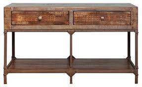 These may also be applied to enhance your kid's room. Industrial Style Rustic Solid Wood And Metal Sofa Table Console Table Industrial Console Tables By Crafters And Weavers Houzz