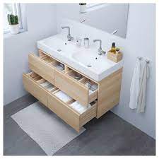 Ikea Godmorgon Braviken White Stained Oak Effect Sink Cabinet With 4 Drawers Movel Casa De Banho Gabinete Banheiro Banheiro Ikea