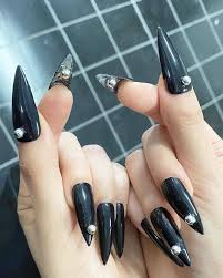 Hourly Jisoo On Twitter Idol Nails Long Black Nails Nails