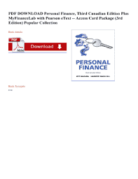 Buying a car isn't an easy thing to do. Personal Finance 4th Canadian Edition Pdf Fill Online Printable Fillable Blank Pdffiller