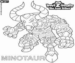 Minotaur Invizimals The Lost Tribes Coloring Page Printable Game