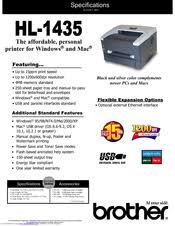 Brother hl 1435 now has a special edition for these windows versions: Brother Hl 1435 Manuals Manualslib