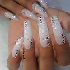 The blunt end resembles the bottom of a coffin or the point of a ballerina shoe. 70 Magnificent And Beautiful Coffin Nails Ideas For Wear Every Year 13 Coffin Nails Designs White Acrylic Nails Coffin Nails Long