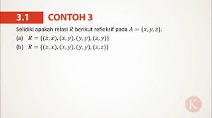 Check spelling or type a new query. 3 1 Contoh 3 Relasi Refleksif Youtube