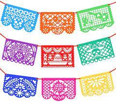 Amazon Com Novelty Place 15 Ft Long 9 Pcs Mexicano Fiesta Papel Picado Made Of Thick Felt Mexican Festival In 2021 Paper Banners Festival Party Party Decorations