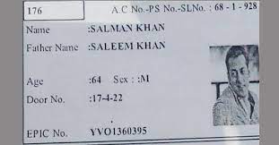 Hyderabad Voter Has Salman Khan's Photo On I-Card! - Social News Xyz