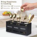 Amazon.com: Ayiaren Organizador de cubiertos de madera, organizador de  cubiertos de madera, organizador de cubiertos de madera, soporte para ...