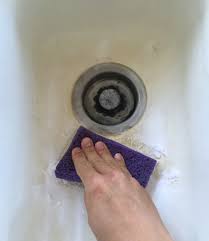 how to clean a porcelain sink lemons