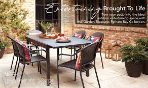 Garden Treasures Pelham Bay Rectangle Dining Table 60 In W X 38 In L With Umbrella Hole With Images Outdoor Shades For Porch Outdoor Shade Garden Treasures Patio Furniture