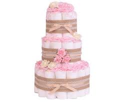 Vintage Inspired Shabby Chic Rose Pink Baby Shower Nappy Cake Etsy Baby Shower Nappy Cake Nappy Cakes Shabby Chic Baby Shower