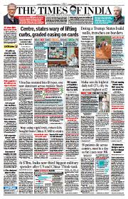 The Times Of India On Twitter If You Are Missing The Toi S Print Edition In The Lockdown Click Here To Read The Toi Epaper And Your City Edition Down Pointing Backhand Index Times of india epaper : twitter