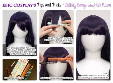 Feathering bangs with a razor comb to prevent blunt lines, AI generated